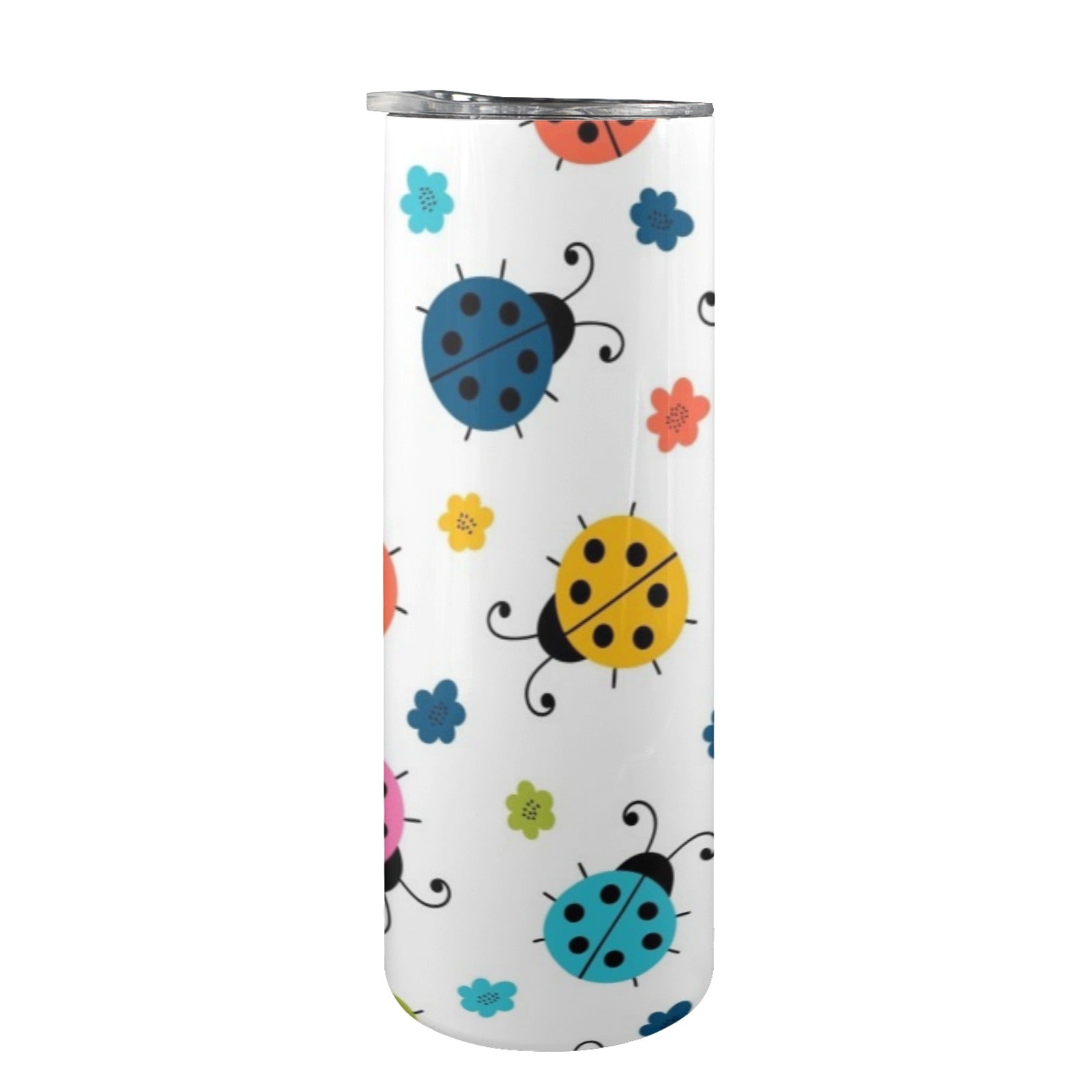 Ladybugs - 20oz Tall Skinny Tumbler with Lid and Straw