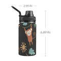 Monkey Swing - Kids Water Bottle with Chug Lid (12 oz) One Size Kids Water Bottle with Chug Lid animal Printed Offshore