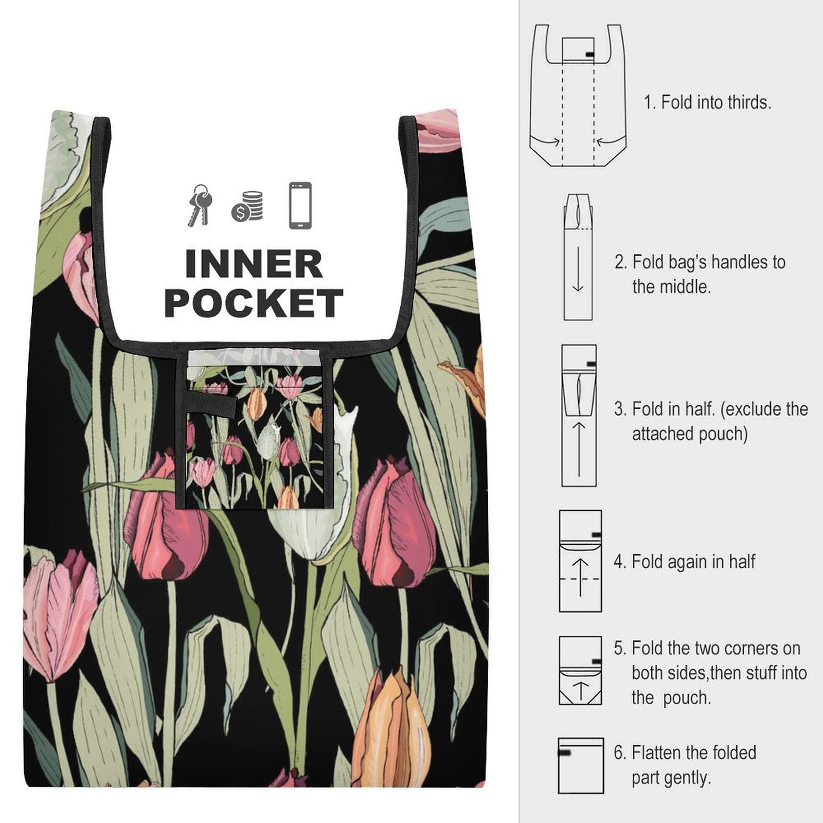 Tulips - Collapsible Shopping Bag