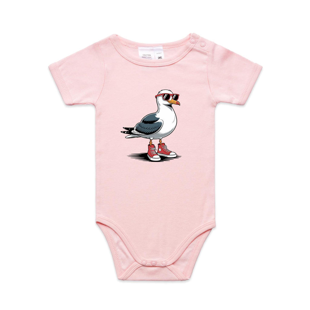 Seagull With Sunglasses And High Tops AS Colour Baby Bodysuit