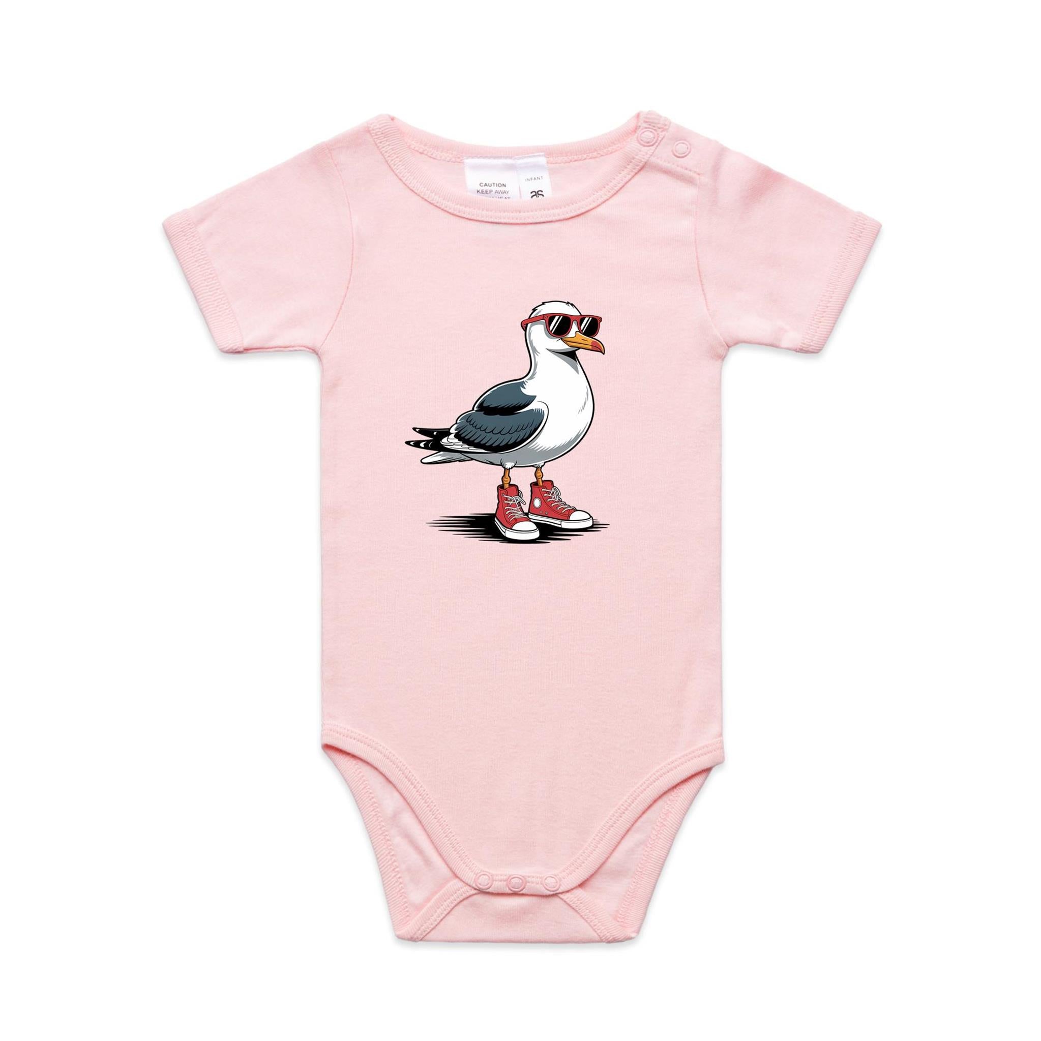 Seagull With Sunglasses And High Tops AS Colour Baby Bodysuit