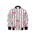 Flamingo Stripes Kids Bomber Jacket XL Kids Bomber Jacket animal Printed Offshore