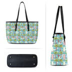 Summer Surf PU Leather Tote Bag Large Leather Tote Bag-Large Printed Offshore Summer Surf