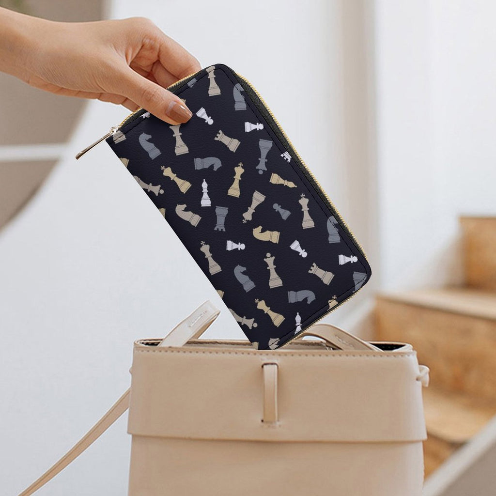 Chess Pattern -  PU Leather Wallet