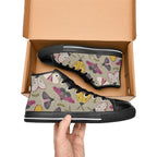 Pretty Moths Men's High Top Canvas Shoes Men's Classic High Top Canvas Shoes animal Printed Offshore