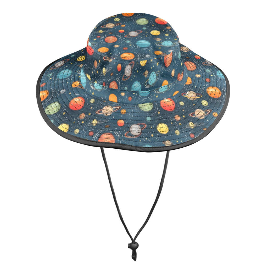 Galaxy Wide Brim Bucket Hat Wide Brim Bucket Hat Printed Offshore Space