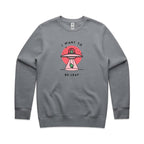 I Want To Be-Leaf, UFO - AS Colour Stencil Crew Gravel Sweatshirt Printed In Australia Sci Fi