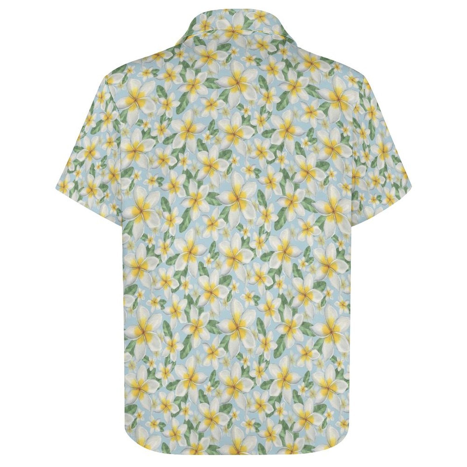Delicate Frangipani - Women's Short-Sleeve Button Up Shirt