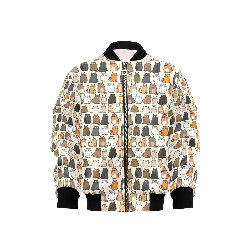 Lots Of Cats Kids Bomber Jacket XL Kids Bomber Jacket animal Printed Offshore