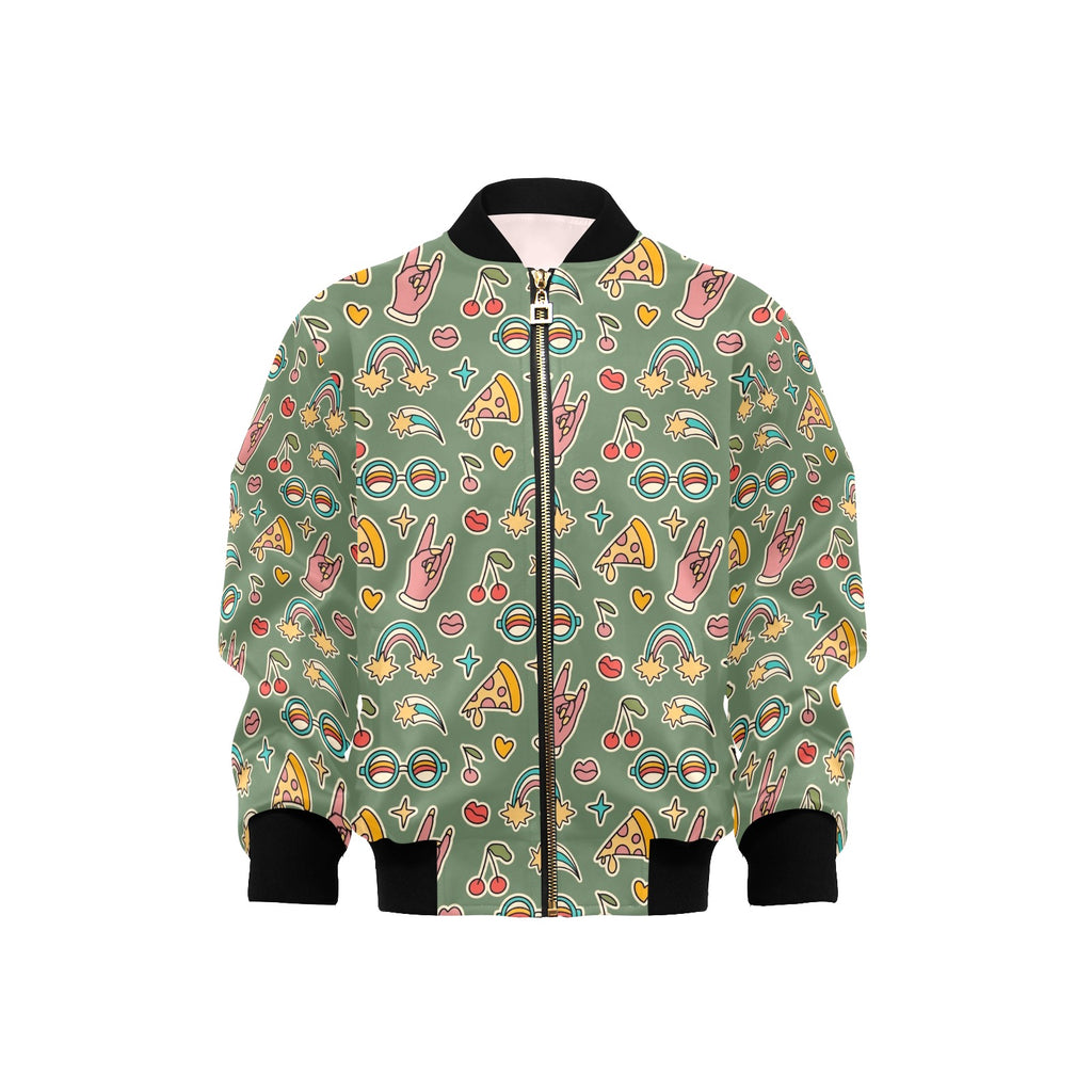 Groovy Retro Kids Bomber Jacket