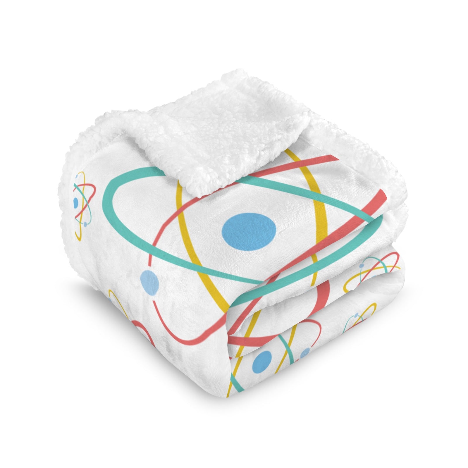 Atoms - Double-Layer Fleece Blanket 51"x59"