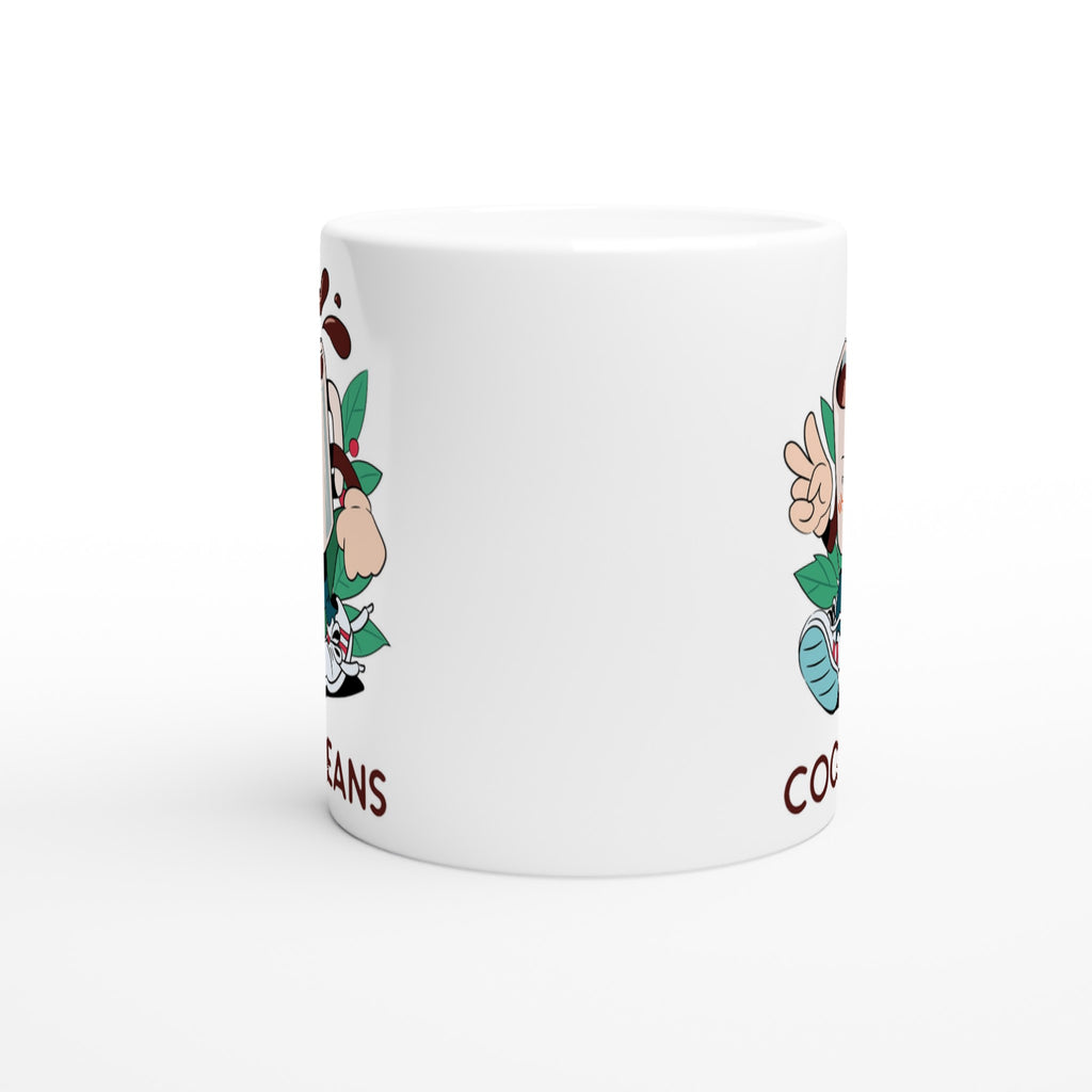 Cool Beans - White 11oz Ceramic Mug White 11oz Mug Coffee Globally Fulfilled