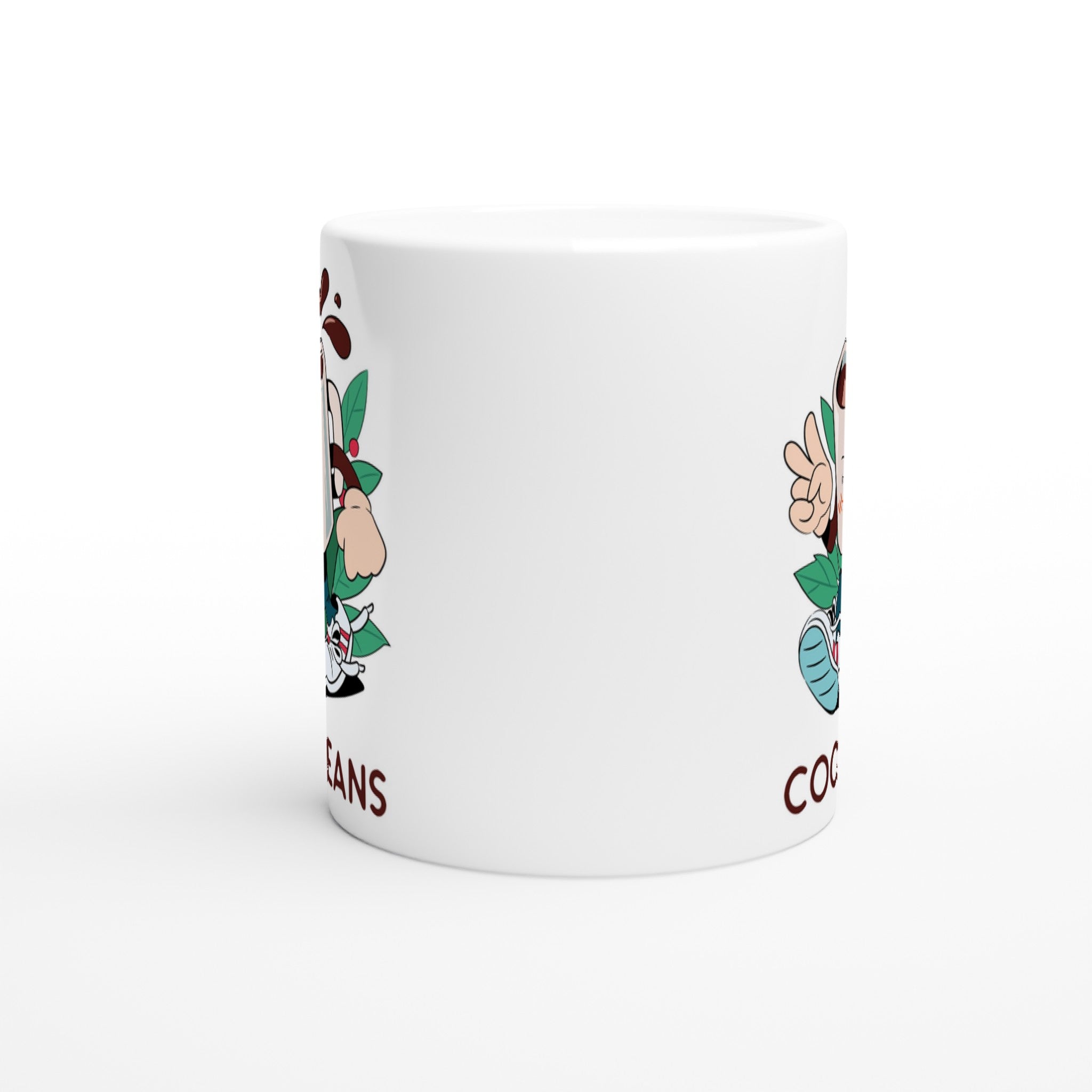 Cool Beans - White 11oz Ceramic Mug White 11oz Mug Coffee Globally Fulfilled