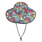Sticker Music Wide Brim Bucket Hat Wide Brim Bucket Hat Music Printed Offshore