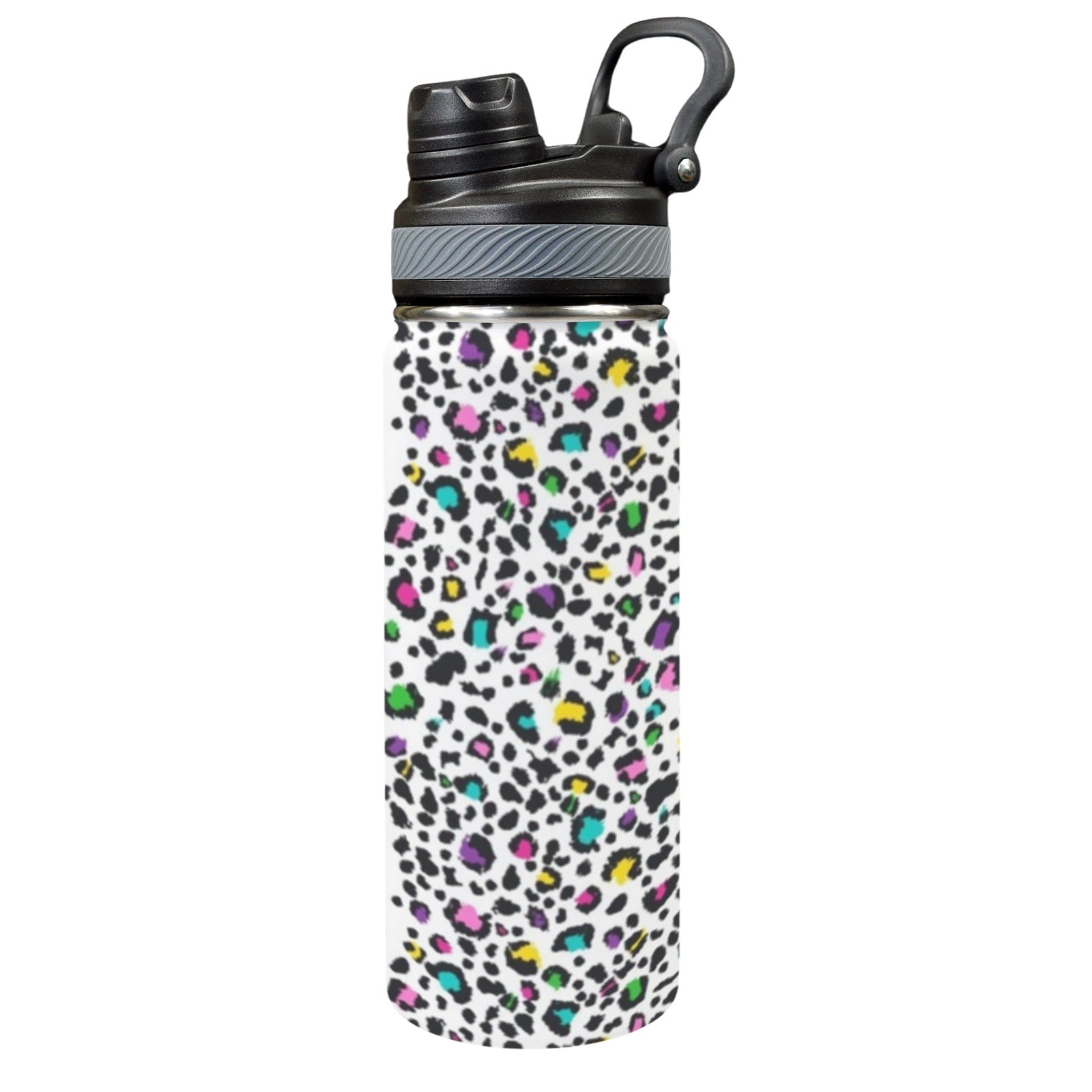 Animal Print In Colour - Insulated Water Bottle with Dual-Use Lid (18oz) One Size Insulated Water Bottle with Dual-Use Lid (18oz) animal Printed Offshore