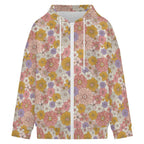 Faded Floral Women's Full-Zip Hoodie