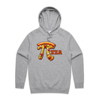 Pi Pizza - Supply Hood Grey Marle Mens Hoodie Food Maths Printed In Australia
