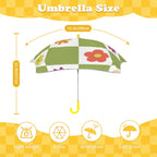 Flower Check Kids Safe Round Corner Umbrella