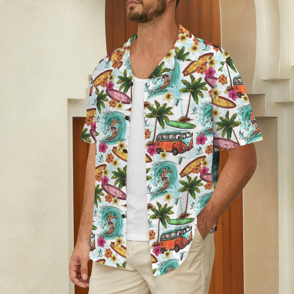 Surfing Safari Men's Hawaiian Shirt