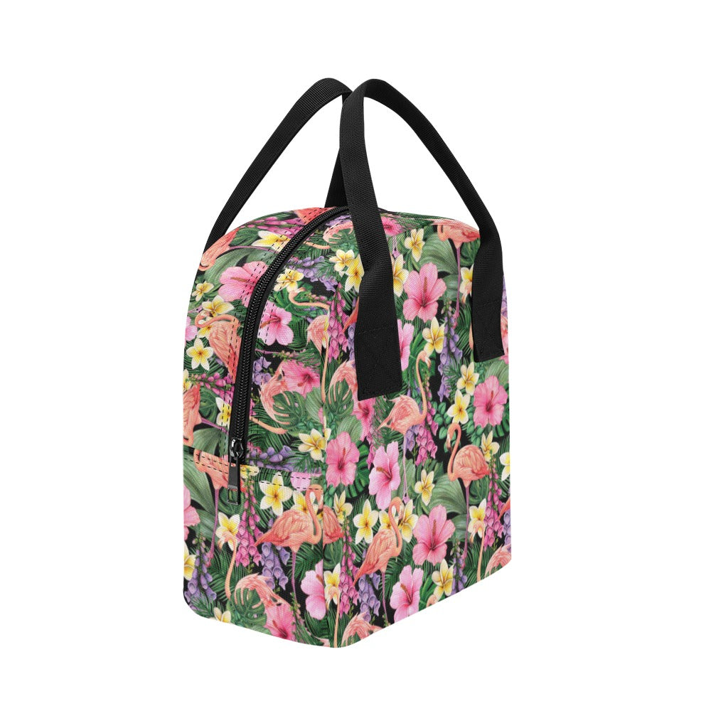 Flamingo Jungle - Zipper Lunch Bag Zipper Lunch Bag Printed Offshore