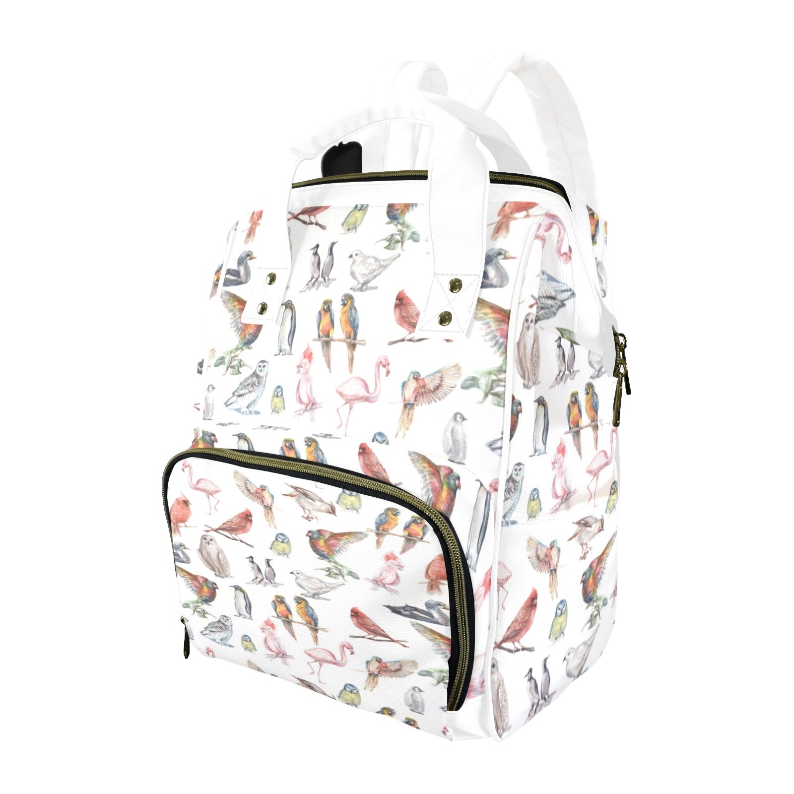 Birds Of A Feather Multi-Function Backpack, Nappy / Diaper Bag One Size Multi-function Backpack, Nappy / Diaper Bag animal Birds Printed Offshore