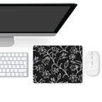 Black And White Floral Leather Mouse Pad Leather Mouse Pad Plants Printed Offshore