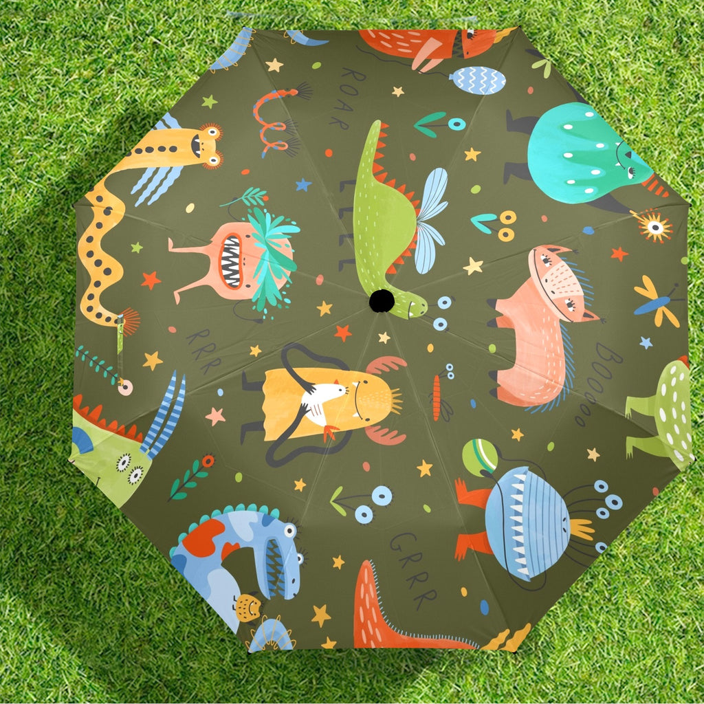 Monsters - Semi-Automatic Foldable Umbrella (Model U12) Semi-Automatic Foldable Umbrella (U12)