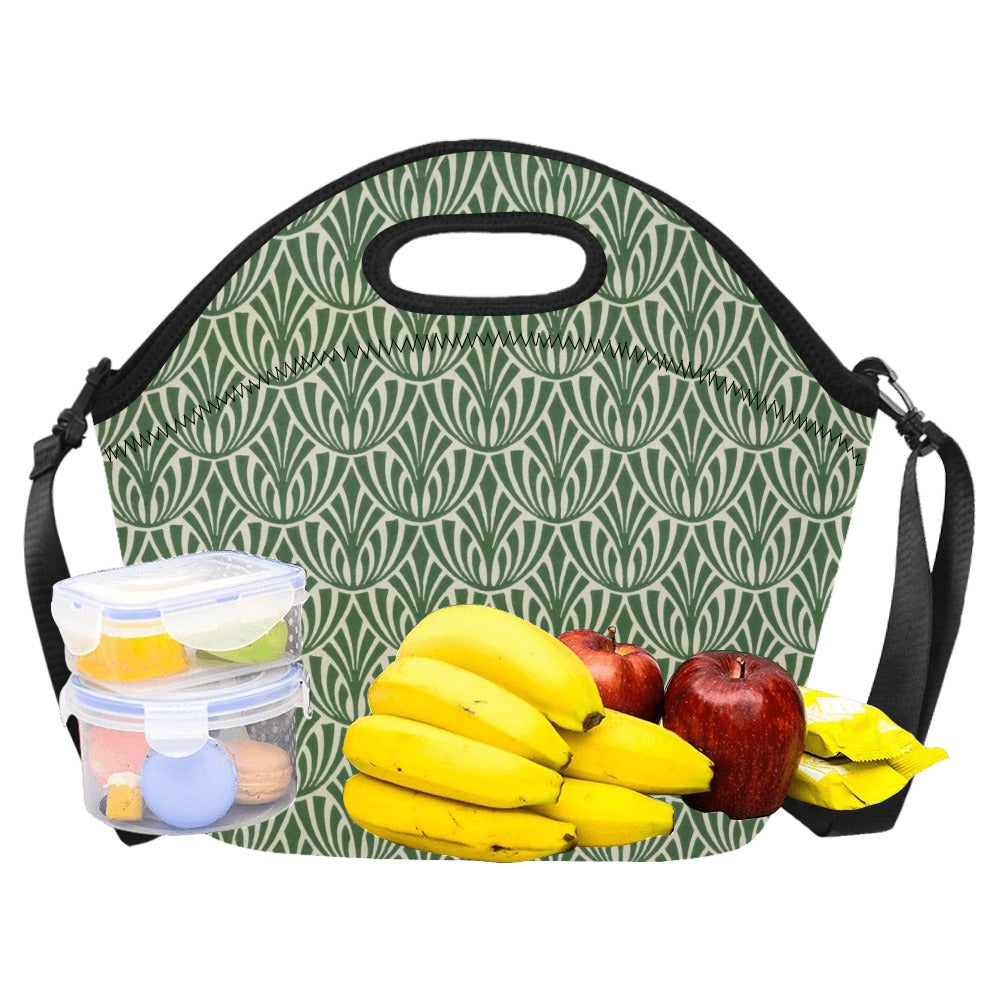 Green Pattern - Neoprene Lunch Bag Neoprene Lunch Bag Printed Offshore