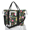 Bright Floral And Leaves Duffle Bag-Simple (Model 1715) One Size Duffle Bag-Simple (1715)