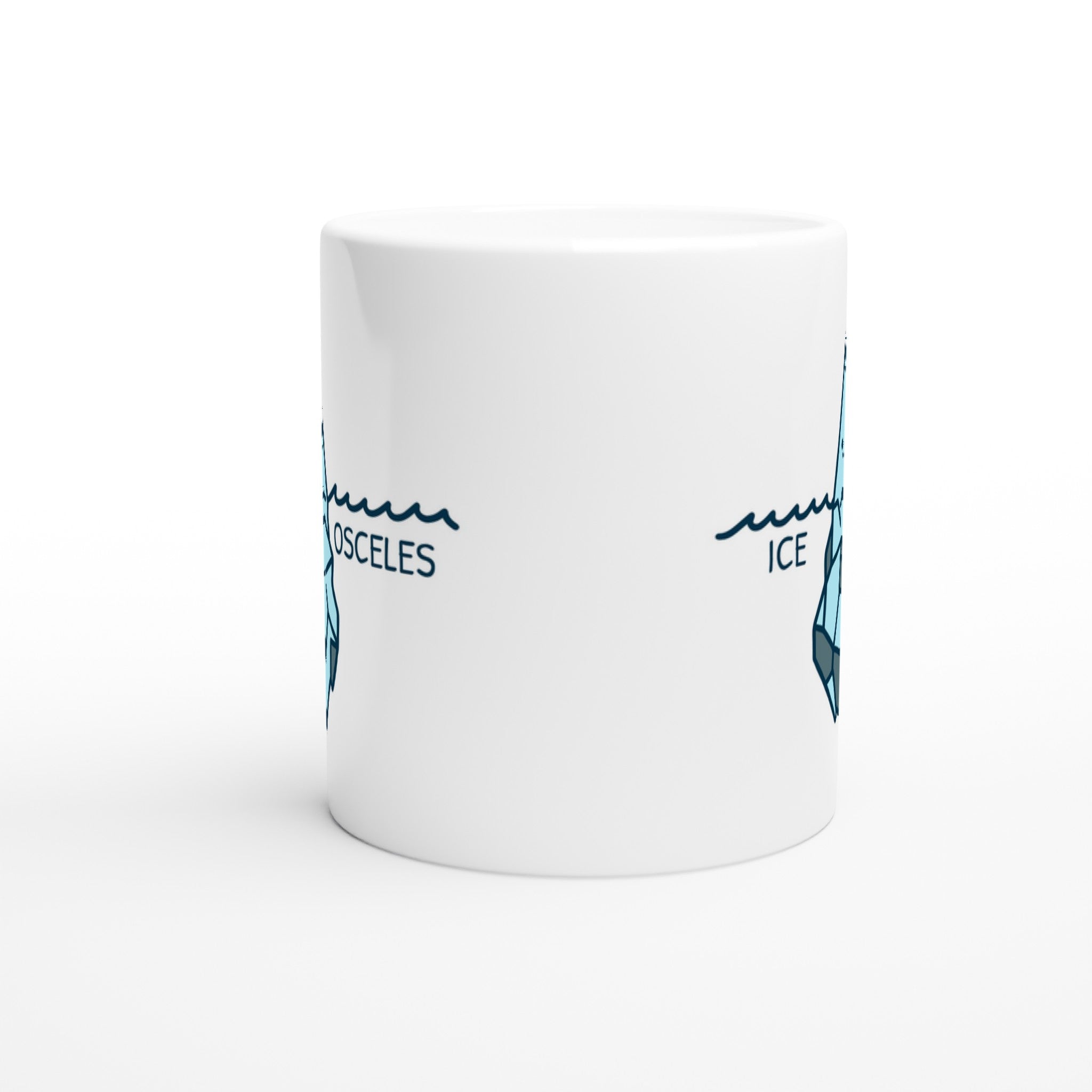 Ice-Osceles - White 11oz Ceramic Mug White 11oz Mug Funny Globally Fulfilled Maths