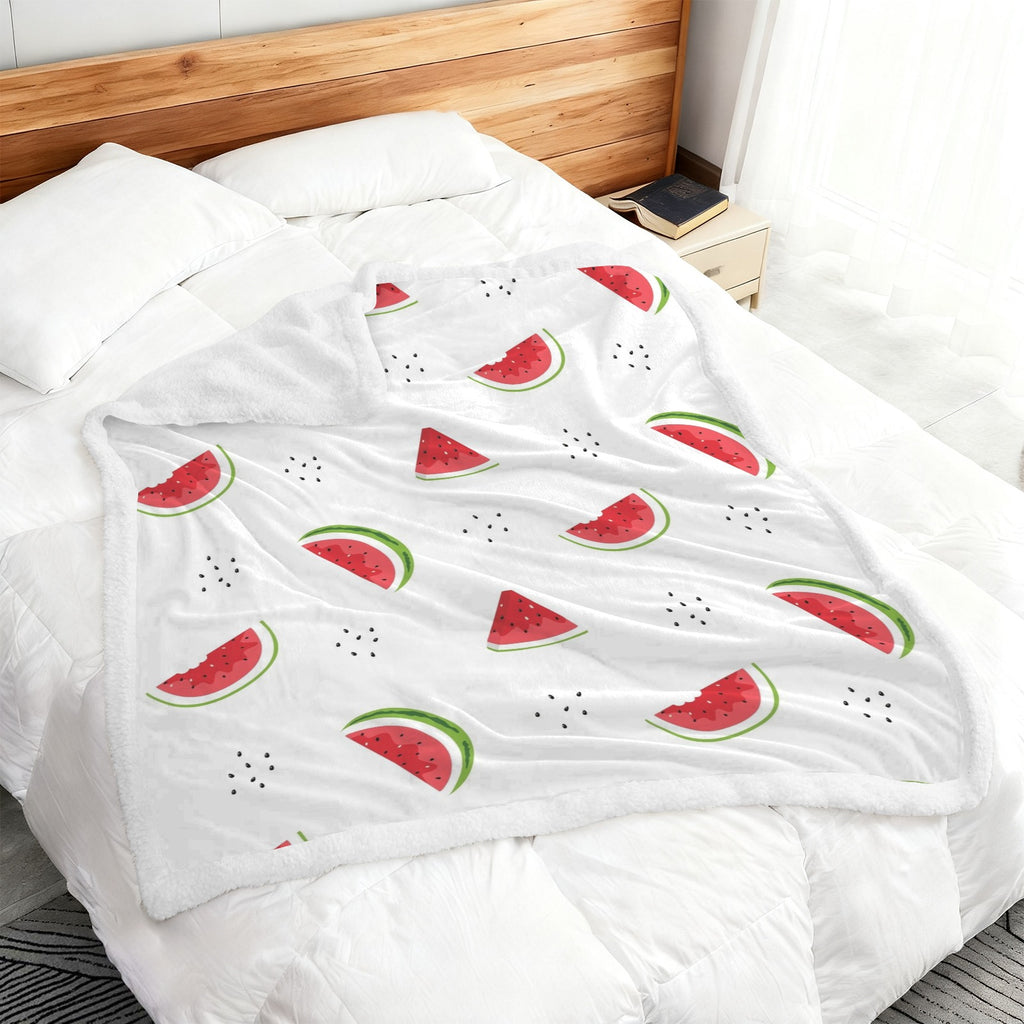Watermelon - Double-Layer Fleece Blanket 51"x59"