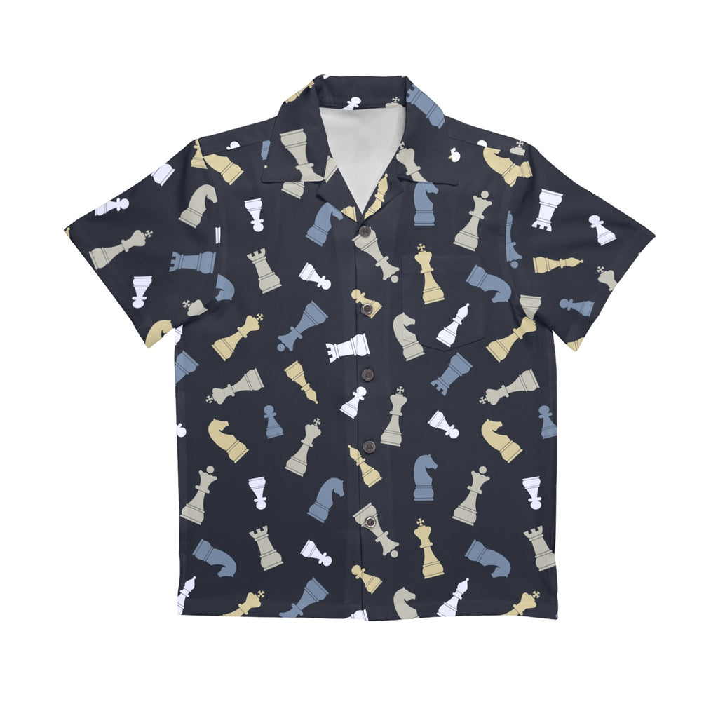 Chess Pattern Senior Kids Hawaiian Shirt Senior Kids Hawaiian Shirt 8-15 Chess Games Printed Offshore