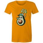 Avocado, I Don't Give A Guac - Womens T-shirt Orange Womens T-shirt Food Printed In Australia
