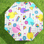 80's Grid Umbrella Umbrella Printed Offshore Retro