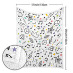 Music Time - Double-Layer Fleece Blanket 51"x59"