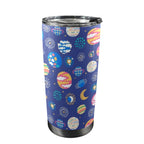 Planets On Blue 20oz Mobile Tumbler with Lid (Black Lock) One Size 20oz Travel Mug Printed Offshore Space