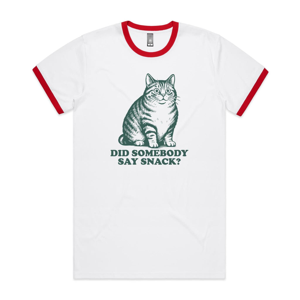 Cat, Did Somebody Say Snack? -  Staple Ringer Tee