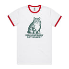 Cat, Did Somebody Say Snack? -  Staple Ringer Tee