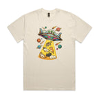 UFO Cat Abduction AS Colour Heavy Faded Tee Unisex Faded ecru Heavy Faded T-shirt animal Printed In Australia Sci Fi