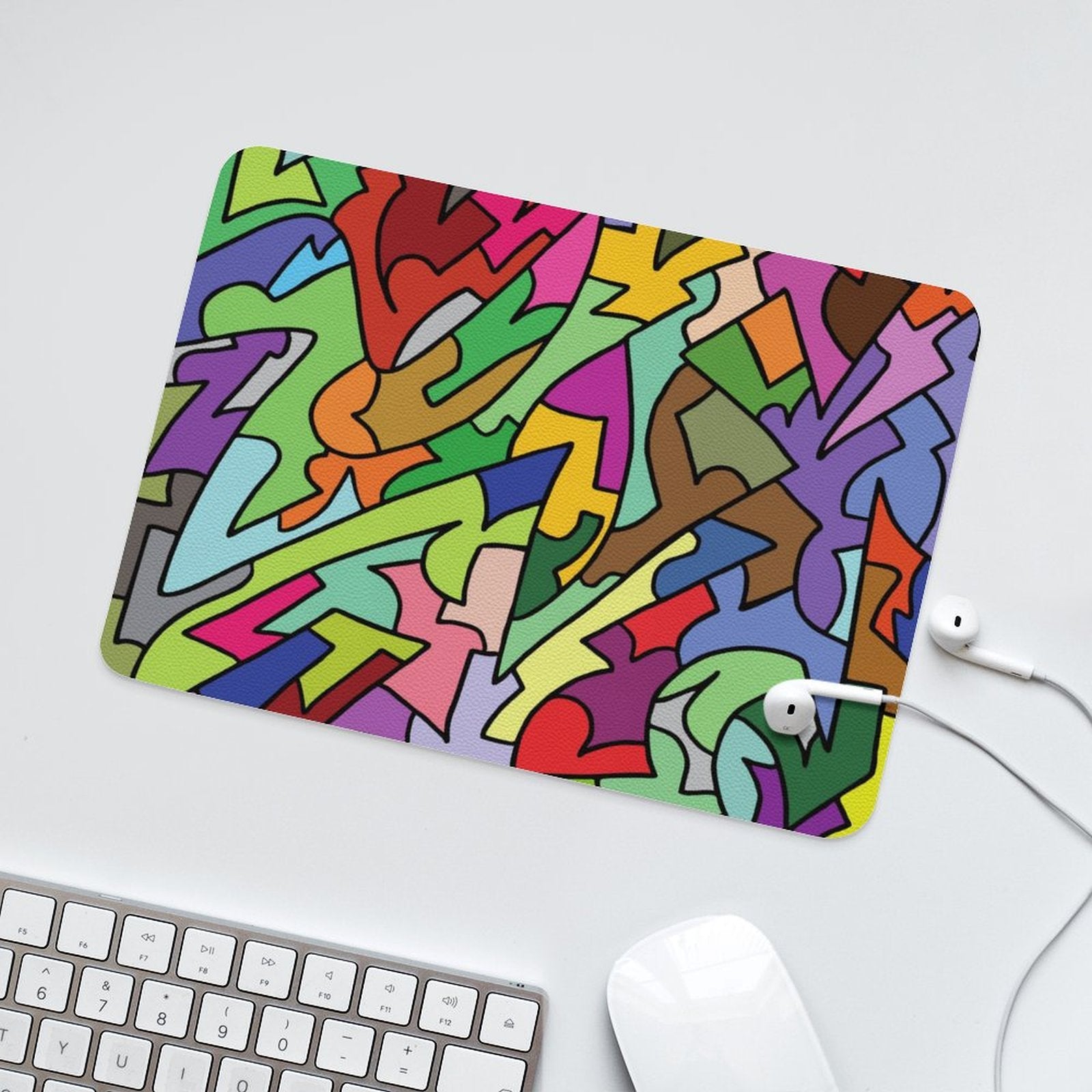 Bright Abstract Leather Mouse Pad Leather Mouse Pad Printed Offshore