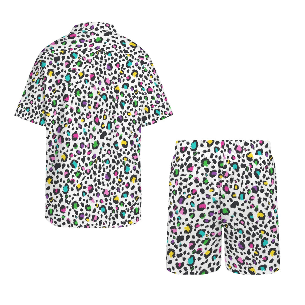 Animal Print In Colour Men's Hawaiian Shirt & Shorts Set Men's Hawaiian Shirt & Shorts Set animal Printed Offshore