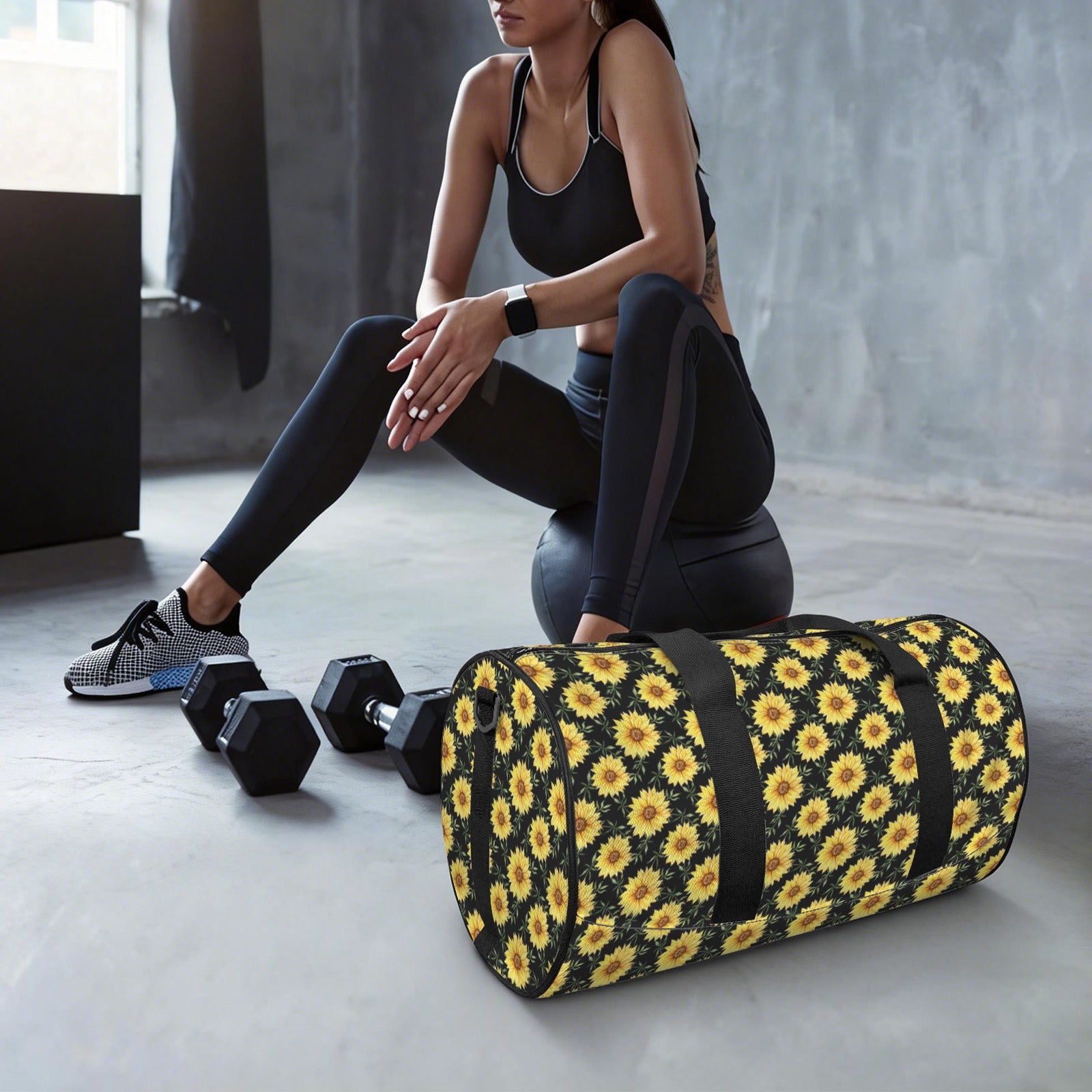 Painted Sunflower Duffle Bag Duffle Bag Printed Offshore