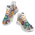 Happy Retro Flowers Women's Twisted Sole Sneakers