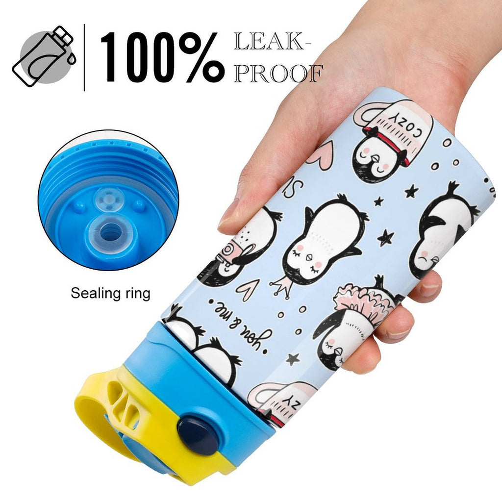Penguin Love - Little Kids Water Bottle Little Kids Water Bottle animal Love Printed Offshore