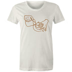 Barista Pouring Coffee - Womens T-shirt Natural Womens T-shirt Coffee Printed In Australia