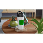 Alien Backing Into Hedge Meme - White 15oz Stainless Steel Travel Mug Travel Mug Funny Globally Fulfilled