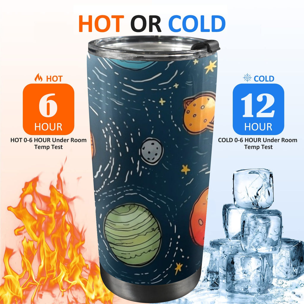 Galaxy - 20oz Mobile Tumbler with Lid (Black Lock) 20oz Travel Mug animal Printed Offshore Space