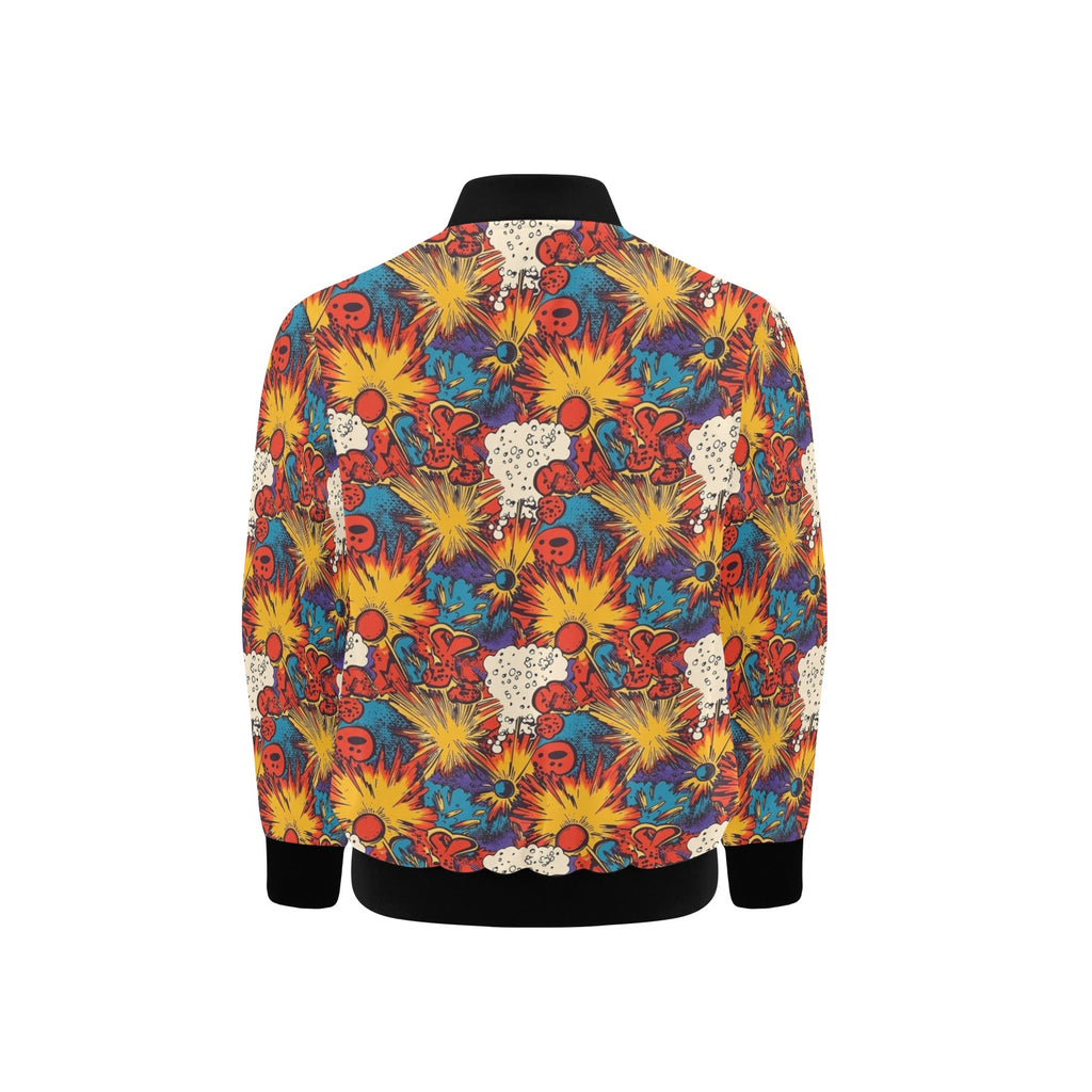 Comic Book Explosions Kids Bomber Jacket
