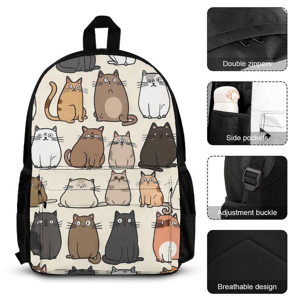 Lots Of Cats - Three Piece Backpack Set