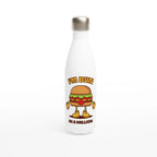I'm Bun In A Million, Hamburger - White 17oz Stainless Steel Water Bottle Default Title White Water Bottle Food Globally Fulfilled